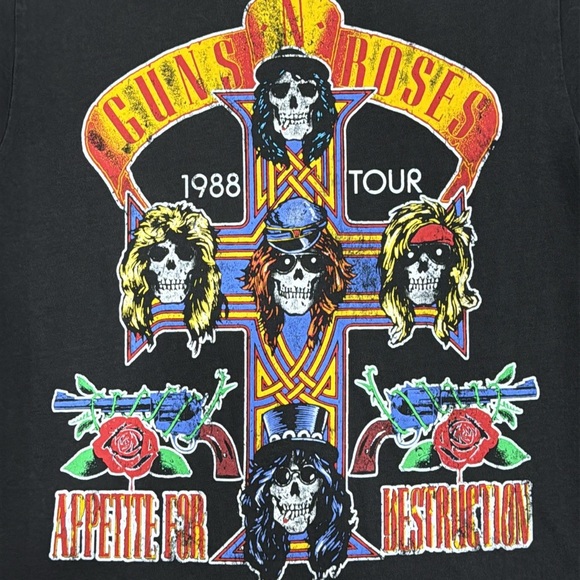 Guns N' Roses 1988 Tour Double-Sided Graphic T-Shirt - Size Extra Large XL - NWT - Picture 3 of 6